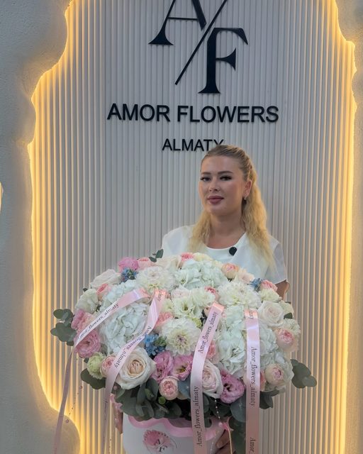 Цветочная шляпная коробка «Amor Elegance №36»